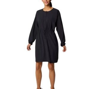 Columbia Boundless Avenue Black Dress Women Small Omni Shield Travel Chic
